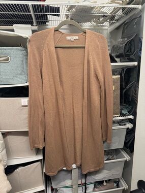 LOFT Open-Front Cardigan Sweater - Camel Brown